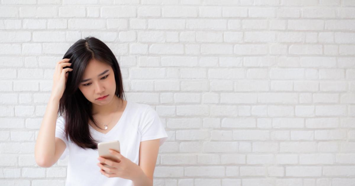 Woman on phone