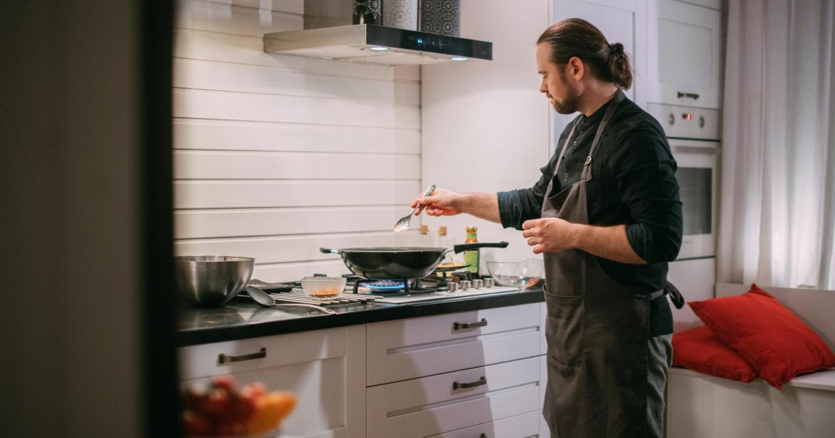 Man cooking