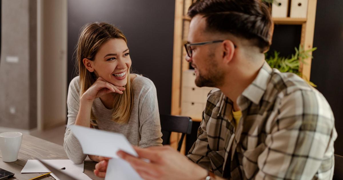 Couple reviewing bill together