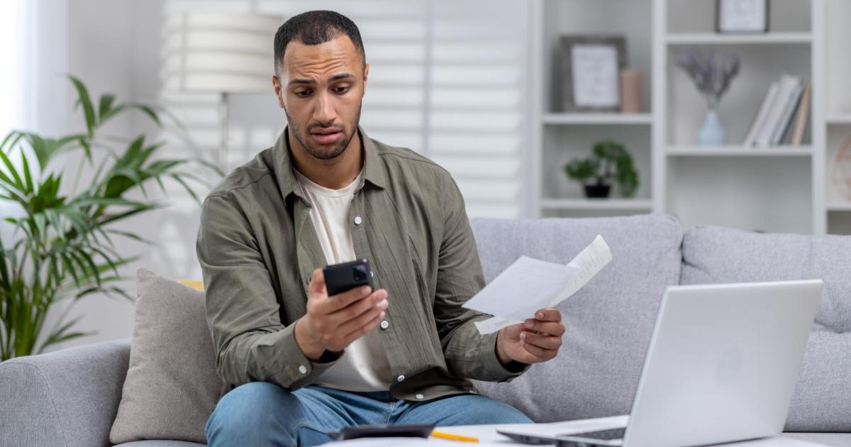 Man paying bill